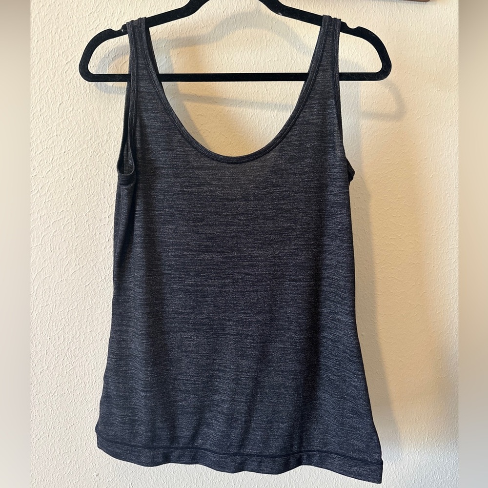 Athleta Sports Tank Top- Sz Medium- Dark Grey/ Black